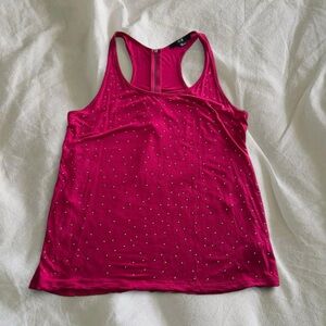 Forever 21 Fuchsia Tank Top with Rhinestone Details